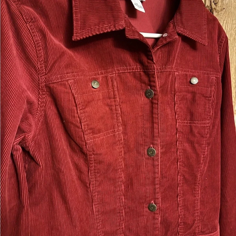 Ann Taylor Loft Rust Red woman’s size 10 corduroy jacket. - Picture 8 of 10
